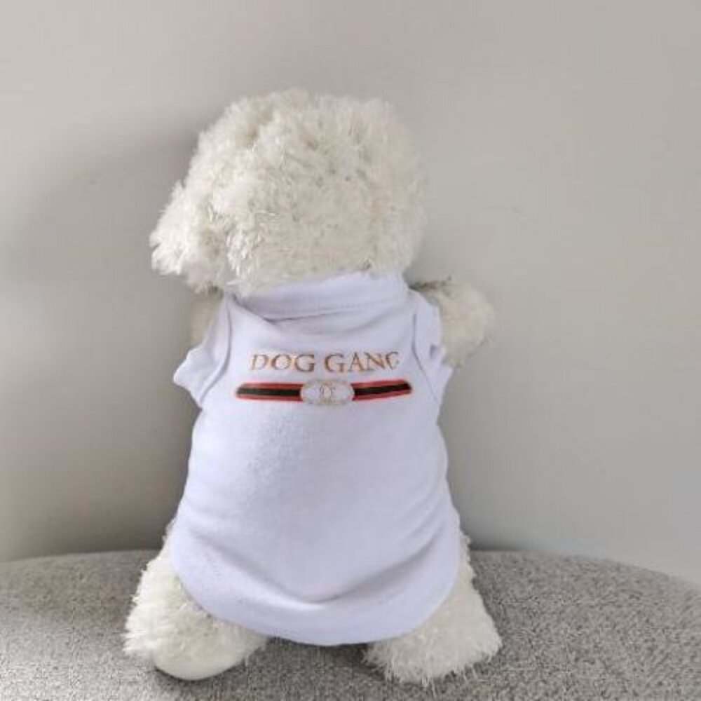 Dog Pet/Puppy SMALL Designer Inspired DG T-Shirt Vest Apparel Costumes Clothing‎